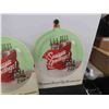 Image 5 : 2 Vintage 7Up Advertising Cardboard Easel Back Signs - Christmas 14" x 19" 