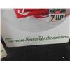 Image 7 : 2 Vintage 7Up Advertising Cardboard Easel Back Signs - Christmas 14" x 19" 