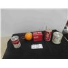 Image 1 : 5 Vintage Advertising Transistor Radios ; Coke, Atlas, Batteries, Campbells Soup, 