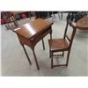 Image 2 : Walnut Telephone Stand + Chair