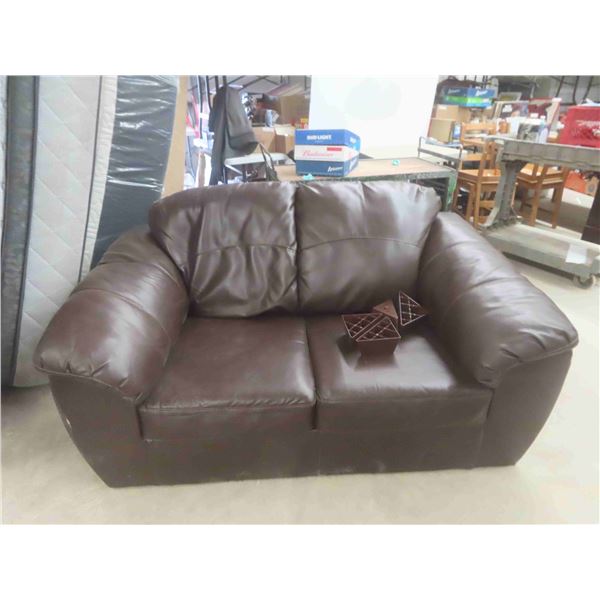 Leather / Leather Style Love Seat 68" Wide