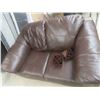 Image 3 : Leather / Leather Style Love Seat 68" Wide