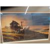 Image 2 : Framed Terry Redlin Print Limited Edition Signed For Amber Wave of Grain 27.5" x 38" 