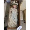 Image 3 : 2 Porcelain 28" Victorian Dolls with Boxes