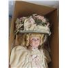 Image 4 : 2 Porcelain 28" Victorian Dolls with Boxes