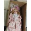 Image 7 : 2 Porcelain 28" Victorian Dolls with Boxes