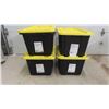 Image 1 : 4 Totes with Lids - 102 L 
