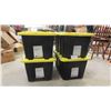 Image 1 : 4 Totes with Lids - 102 L 