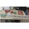 Image 1 : Wall Art, Tin Sign 12" x 16" + Wooden Sign 8" x 32" Farm Charm , plus more