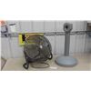 Image 1 : Plastic Stand Cigarette Disposal + Honeywell Commercial Fan