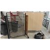 Image 1 : 2 Store Display Racks On wheels with Pegs28.5" x 39.75" x 54.5"  + 32" x 48" x 60.5" 