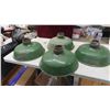 Image 3 : 4 Enamel Lamp Shades 16" Wide