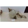 Image 1 : Vintage Hanging Light Cut glass with Brass 19" 