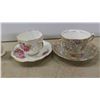 Image 2 : 6 Tea Cups + Saucers, Cream, Sugar, Saucer ; Royal Albert, Prairie Crocus, Colclough