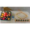 Image 3 : Pool Table Accessories ; Boston / Snooker Balls, Triangles, Chalk, plus more