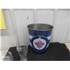 Image 2 : Winnipeg Jets Garbage Can, NHL Tim Hortons Collectible Sticks 'Hellbuyck' , Coca Cola NHL Glass