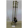 Image 1 : Fireplace Tool Set - 5ps with Stand