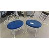 Image 1 : 2 Wrought Iron Vanity Style Chairs with Padded Seat - needs to be secured to frame