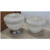 Image 2 : 4 Vintage Glass Ceiling Fixture Shades