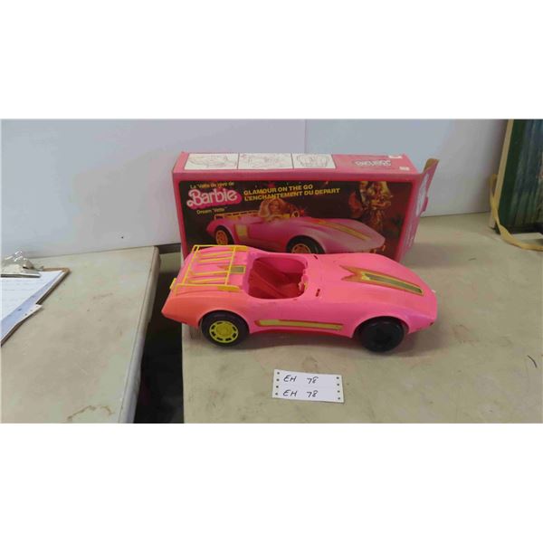 Barbie Corvette with Box - missing a few parts