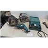 Image 1 : Power Tools ; B+D Skil Saw 7.25" , Circular Saw, 3.8" Impact Drill, Makita Cordless 