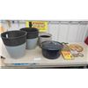 Image 1 : Decorative Flower Pots (3), Hose Sprayers, Stewing Pot, plus more