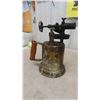 Image 2 : Brass #102 Welding Soldering Blow Torch, Vintage Lamp 11" Tall with Glass Base