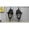 Image 2 : 4 Exterior Black Wall Mount Light Fixtures