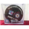 Image 2 : Official Winnipeg Jets vs New York Rangers Warm Up Puck