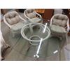 Image 2 : Sunroom Table (28'' Tall x 54'' Across) with 4 Swivel Chairs  