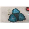 Image 2 : Blue Mountain Pieces & Ceramic Lamp - Tallest is 16''