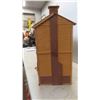 Image 2 : Vintage Balsa Wooden Doll House 34'' x 13'' x 19 1/2'' with Furniture
