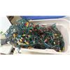 Image 2 : Large Tote 24'' x 14'' with Lid Filled with Christmas Lights, Clips, and