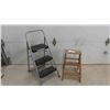 Image 2 : 2 Step Stools : Aluminum, 2 Step Wood 