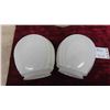 Image 2 : Vintage Ceiling Ribbed White Clear Glass Light Covers 7x7, 4x5x5