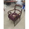 Image 1 : Vintage Carved Design Chair with Petit Point Seat