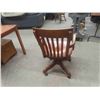 Image 4 : Vintage Oak Swivel Office Chair 