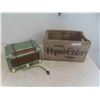 Image 1 : Northern Electric 'Topper' Green Radio, Pepsi Cola Wood Crate