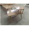 Image 2 : 3 Piece Retro Coffee Table Set : Coffee Table 16'' x 18'' x 35'' , (2) Stepback End 