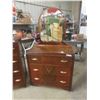 Image 7 : 2 Vintage Dressers : Dresser 46'' x 29'' x 17'' Plus Mirror 24'' x 32'' , Other Dresser