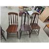 Image 3 : 5 Vintage Wood Chairs, Magazine Rack, Folding Lawn Chair, Metal TV Tables, Plus