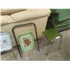 Image 7 : 5 Vintage Wood Chairs, Magazine Rack, Folding Lawn Chair, Metal TV Tables, Plus