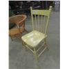Image 2 : Wicker Chair, Painted Wood Kitchen Chair 