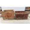 Image 3 : 2 Wood Crates : Drewrys 13'' x 18 1/2'' x 10'' & 7UP 11 3/4'' x