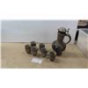 Image 1 : Decorative European Wine Set with 6 Cups