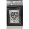 Image 2 : Framed Tiger Pictures 14'' x 17'' Signed + 24'' x 20'' Colored Picture 