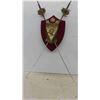 Image 5 : Decorative Wall Display of Swords and Chest Plate 37'' x 20''