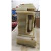 Image 5 : Alabaster Mantle Clock with Key 12 1/2'' x 6'' x 13''
