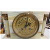 Image 7 : Alabaster Mantle Clock with Key 12 1/2'' x 6'' x 13''