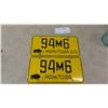 Image 1 : (2) 1964 Manitoba License Plates